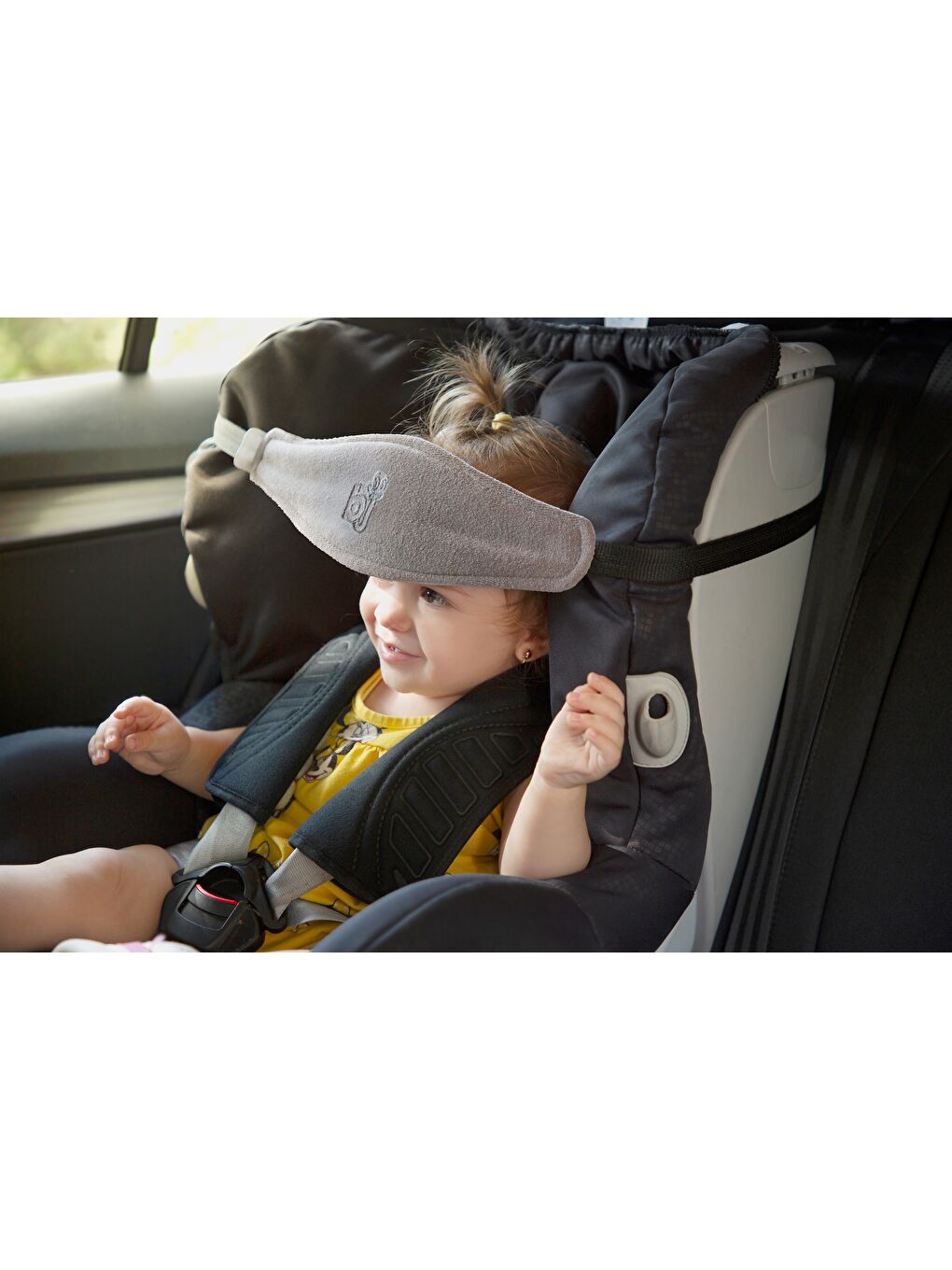 Oto Koltuğu Baş Desteği Soft Gri Kadife