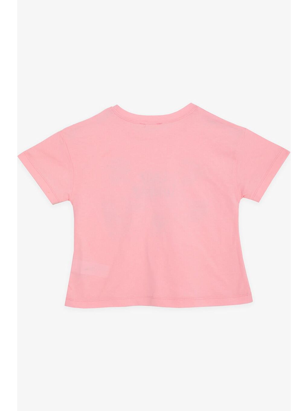 Pembe Kız Çocuk Tişört Baskılı Pudra (8-14 Yaş)-1