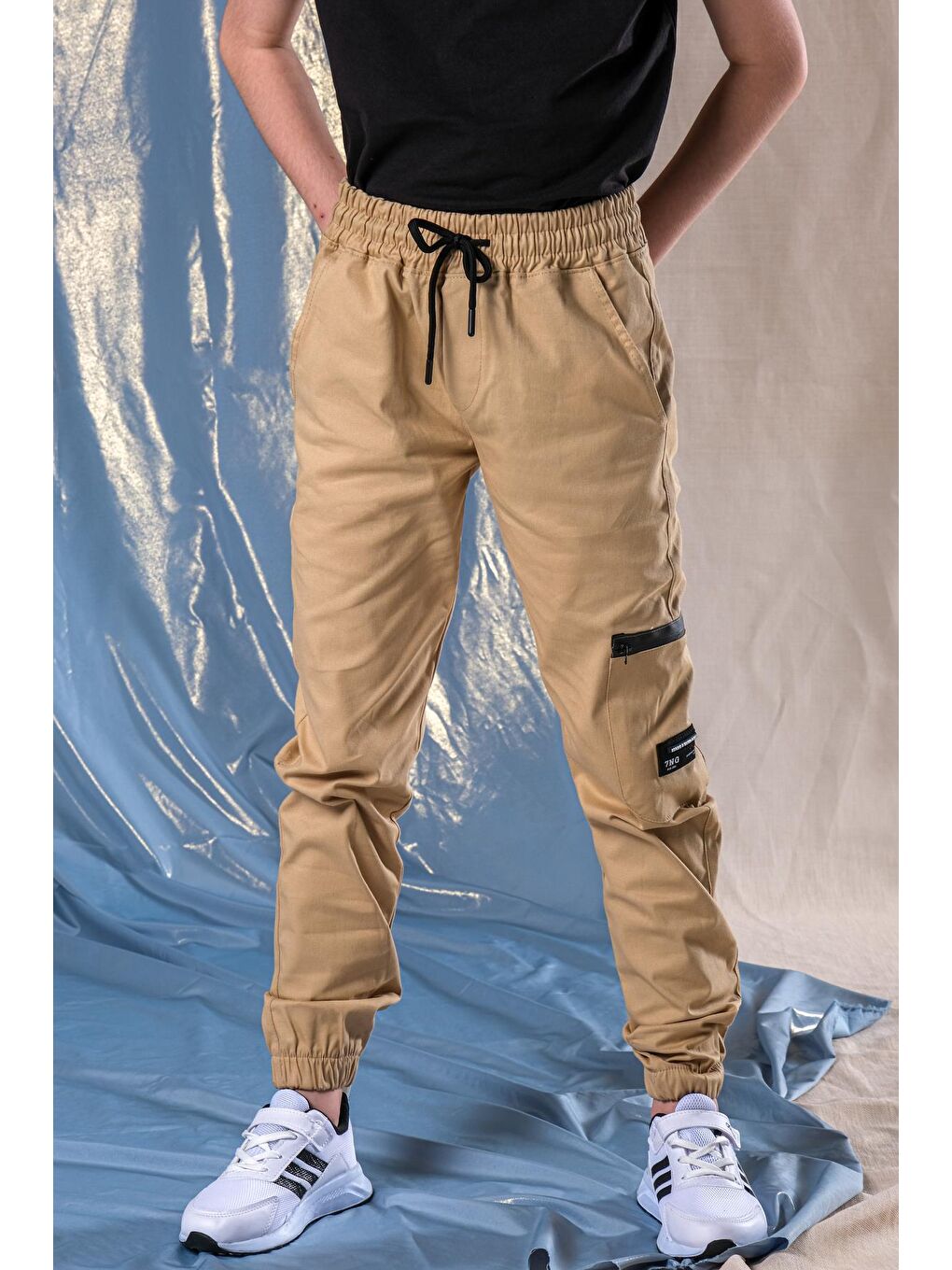 Bej Erkek Çocuk Jogger Pantolon 2-15 Yaş