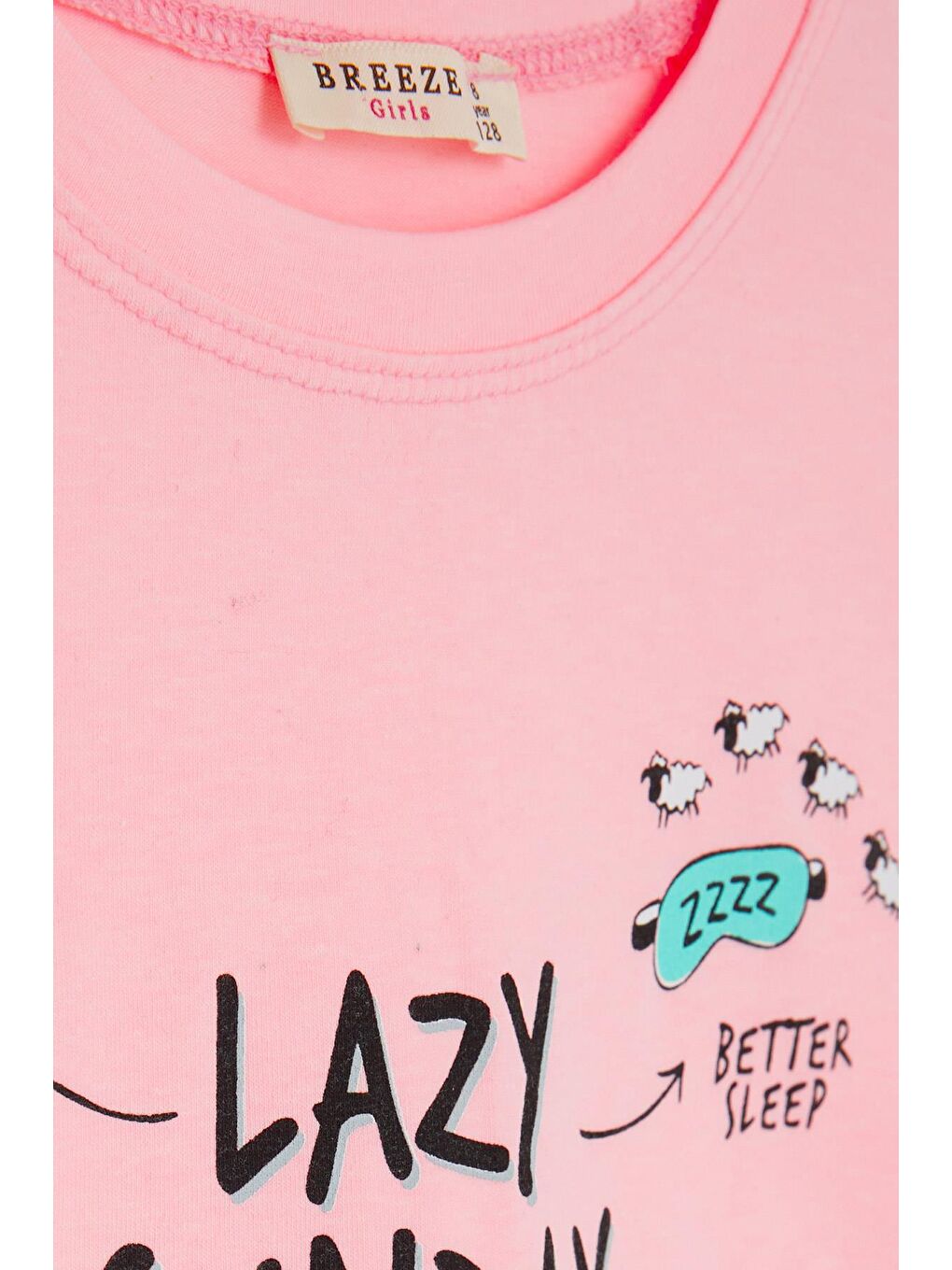 Pembe Kız Çocuk Tişört Baskılı Pudra (8-14 Yaş)-2