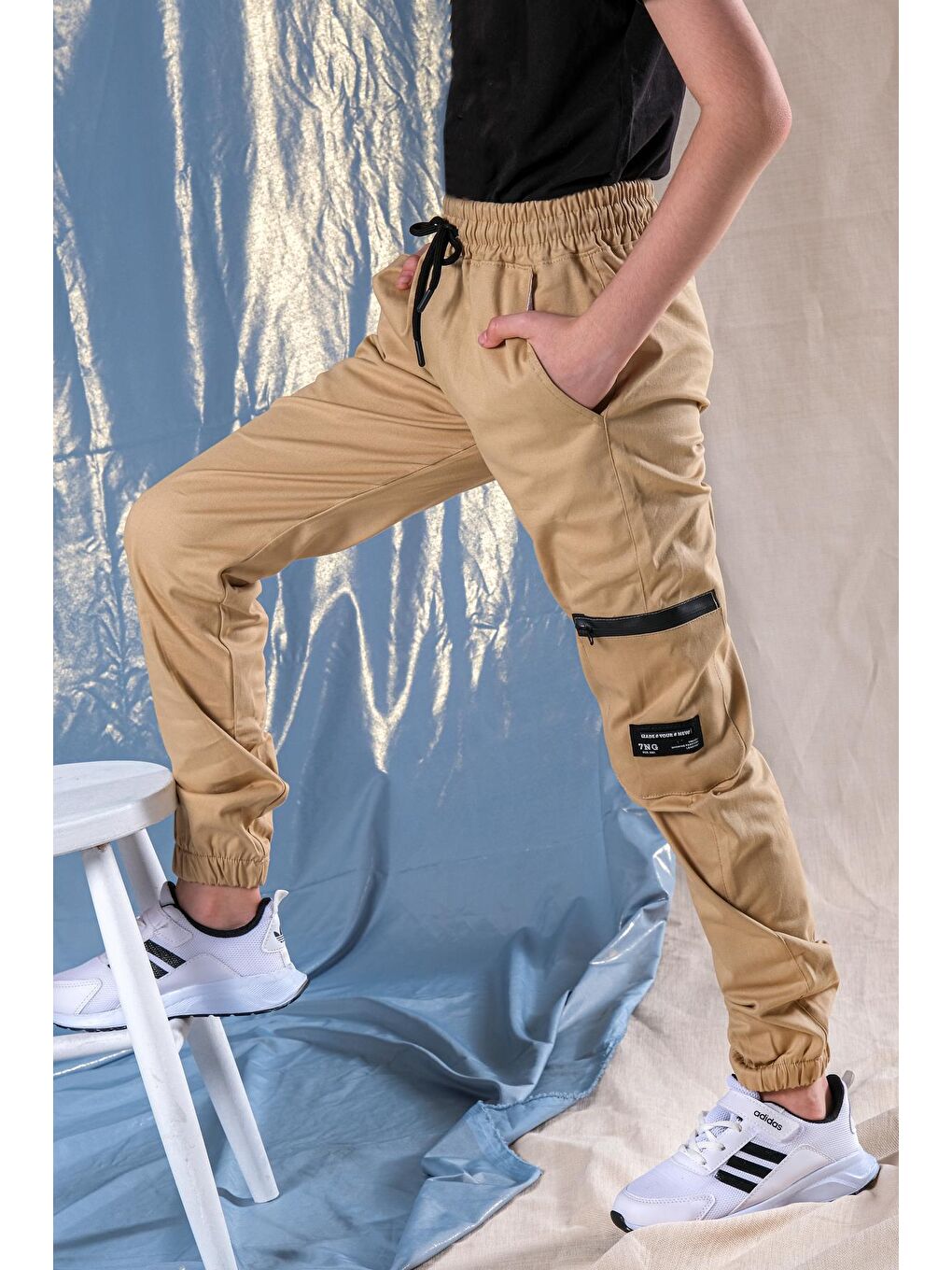 Bej Erkek Çocuk Jogger Pantolon 2-15 Yaş-3