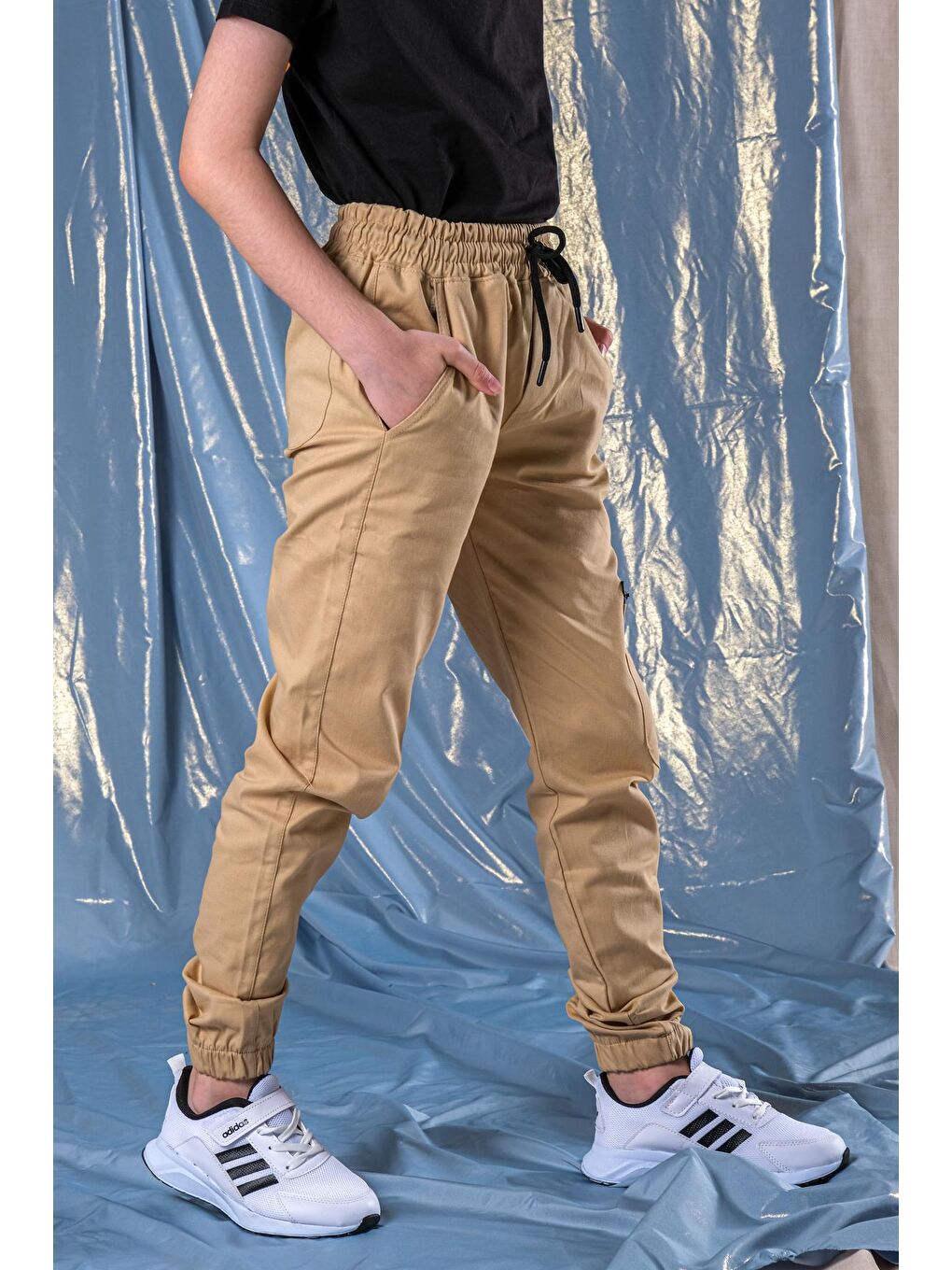 Bej Erkek Çocuk Jogger Pantolon 2-15 Yaş-5