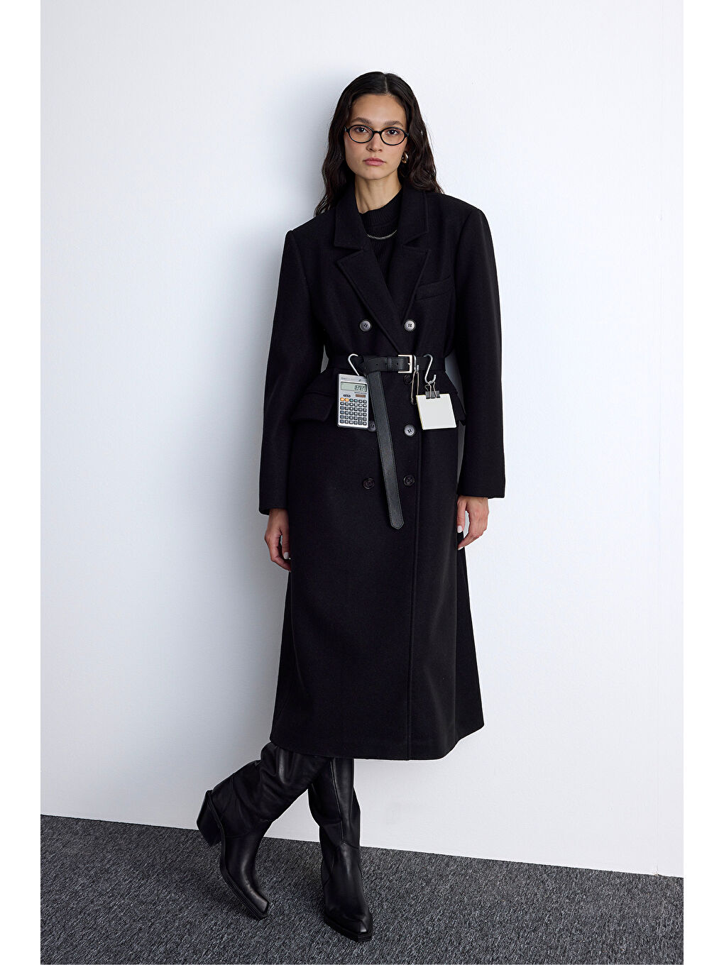 Özel Dikim Maskülen Kaban Siyah-2