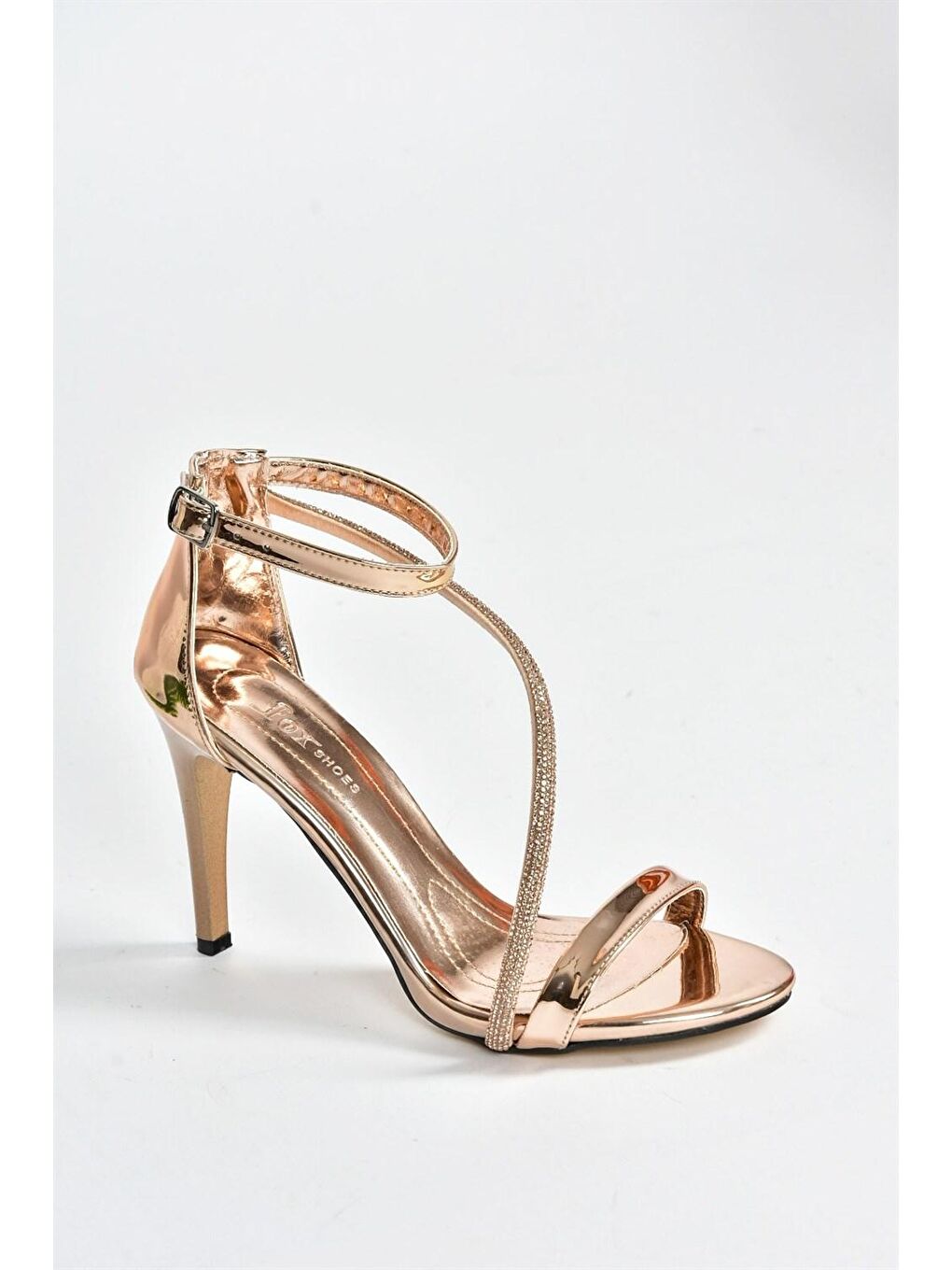 Sarı M2510051 Bronz Kadın Topuklu Ayakkabı