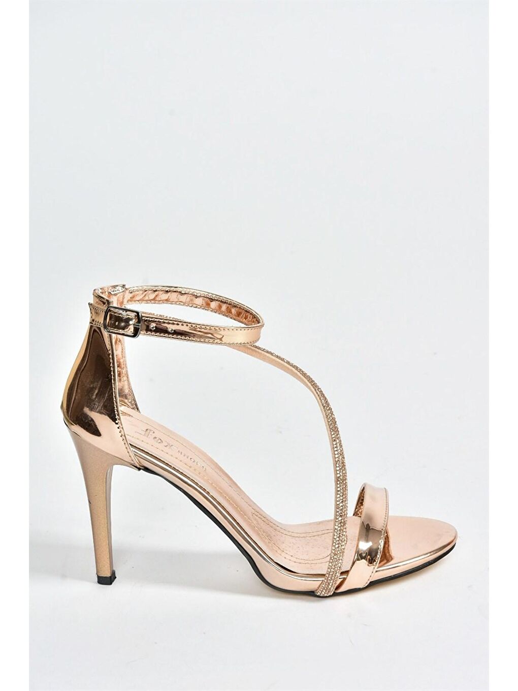 Sarı M2510051 Bronz Kadın Topuklu Ayakkabı-1