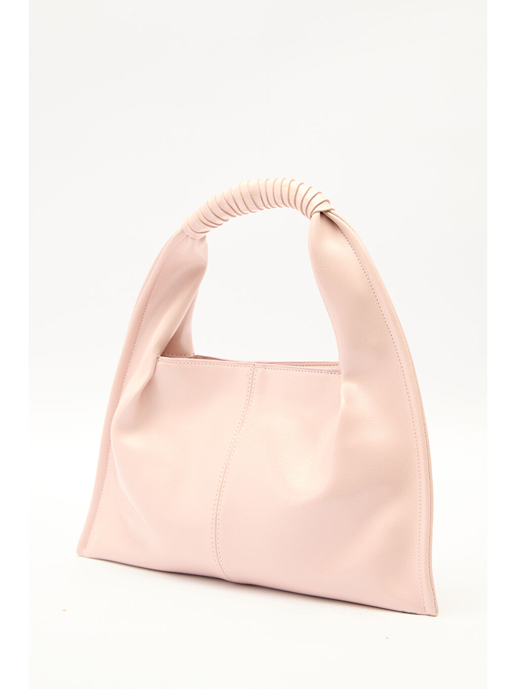 Parlak Deri El Çantası Pembe-4