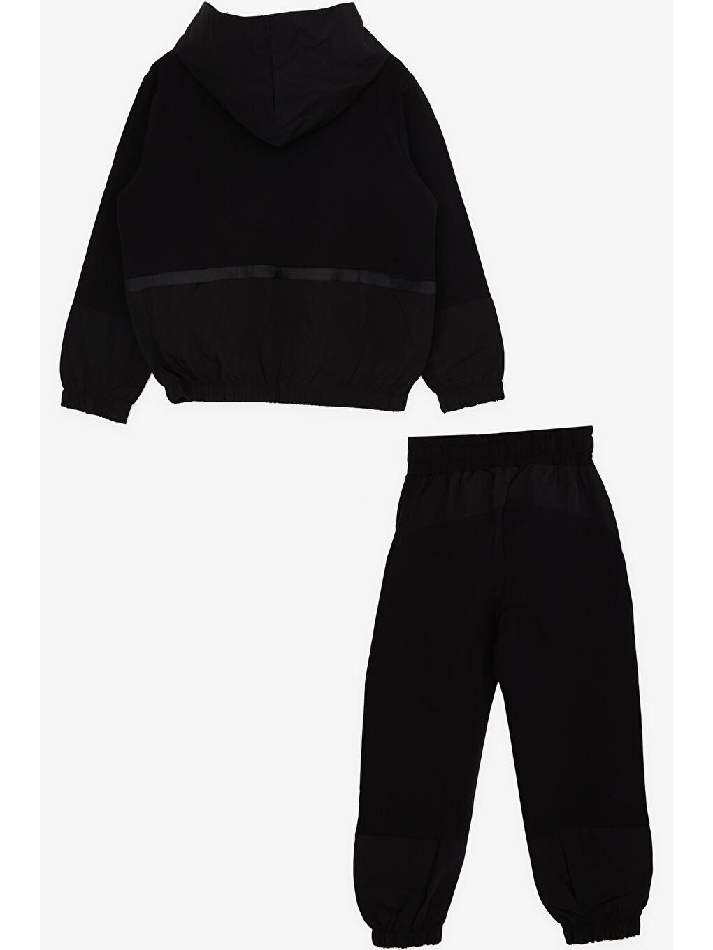 Kız Çocuk Eşofman Takımı Fermuar Aksesuarlı Siyah (11 Yaş)-1