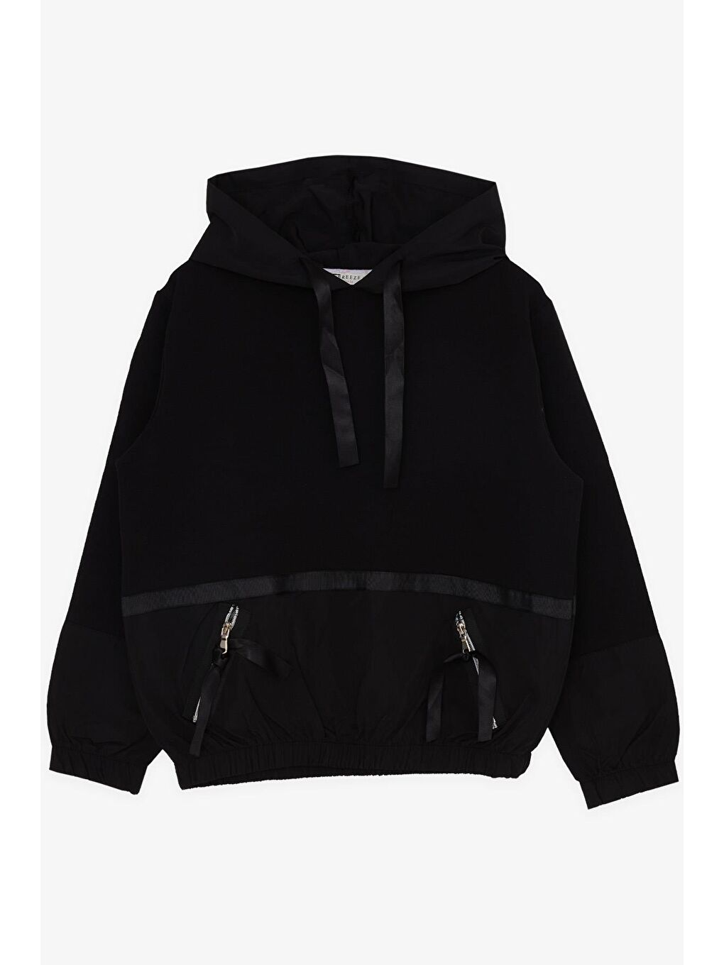 Kız Çocuk Eşofman Takımı Fermuar Aksesuarlı Siyah (11 Yaş)-2