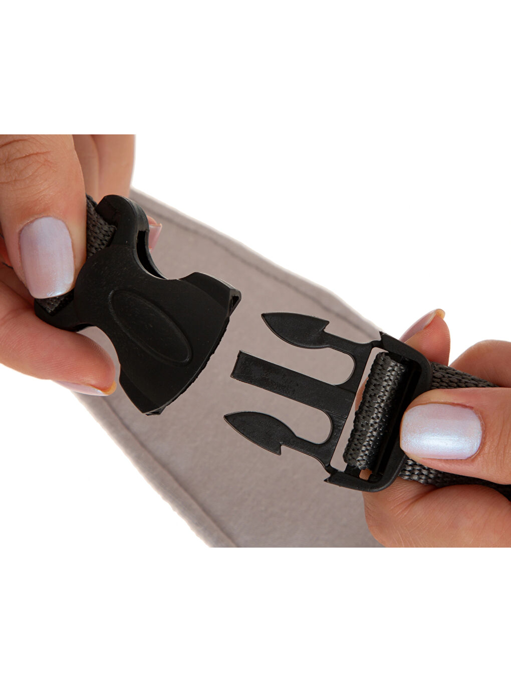 Oto Koltuğu Baş Desteği Soft Gri Kadife-4