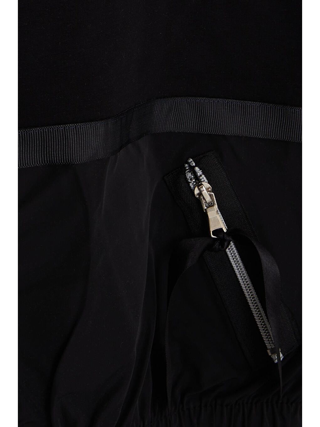 Kız Çocuk Eşofman Takımı Fermuar Aksesuarlı Siyah (11 Yaş)-4