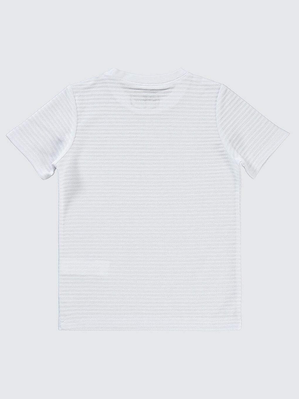 Boys Yelken Nakışlı 6-9 Yaş Tişört - Beyaz 8-9 Yaş