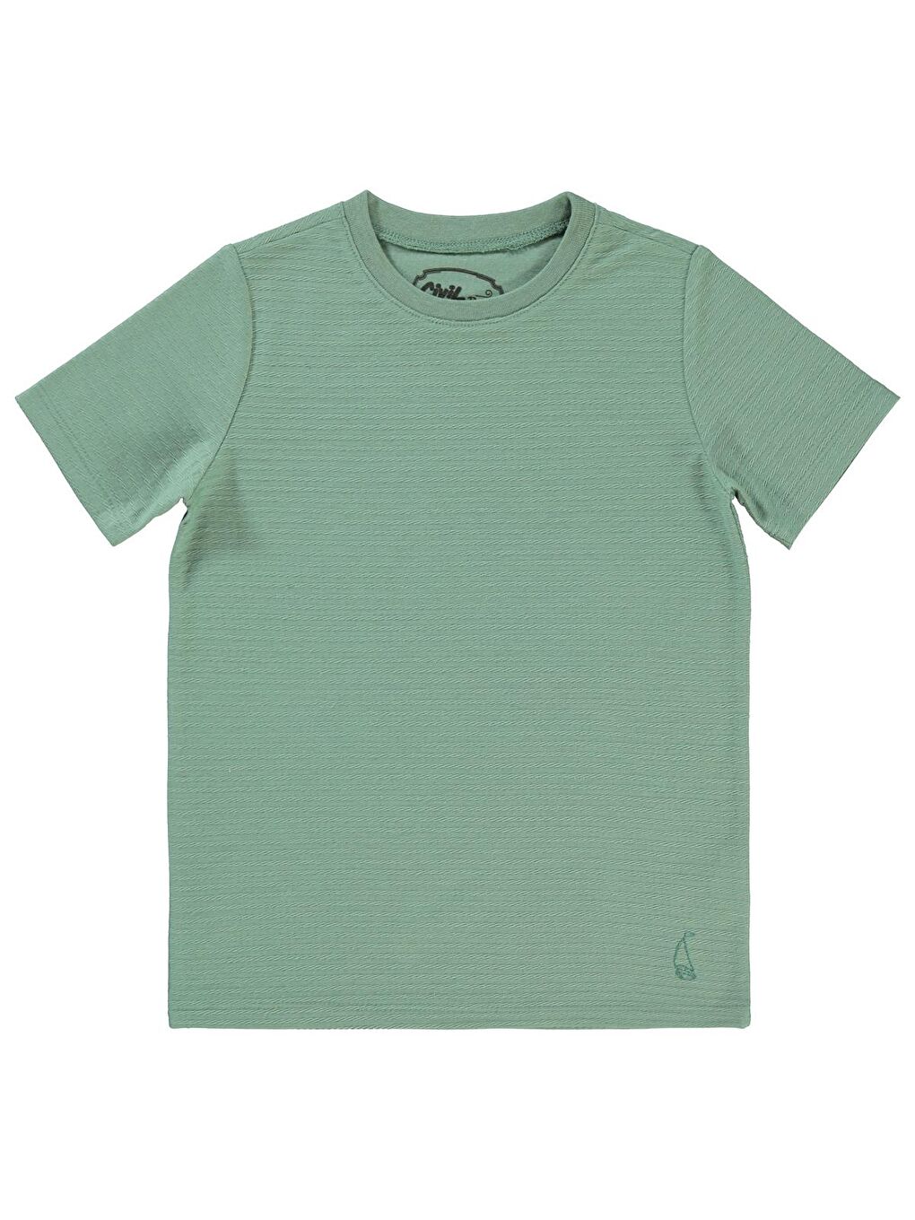 Boys Yelken Nakışlı 6-9 Yaş Tişört - Haki 6-7 Yaş