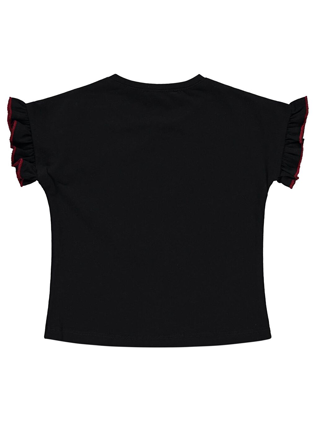 Girls Bowtifully Baskılı 2-5 Yaş Tişört - Siyah 5-6 Yaş-1