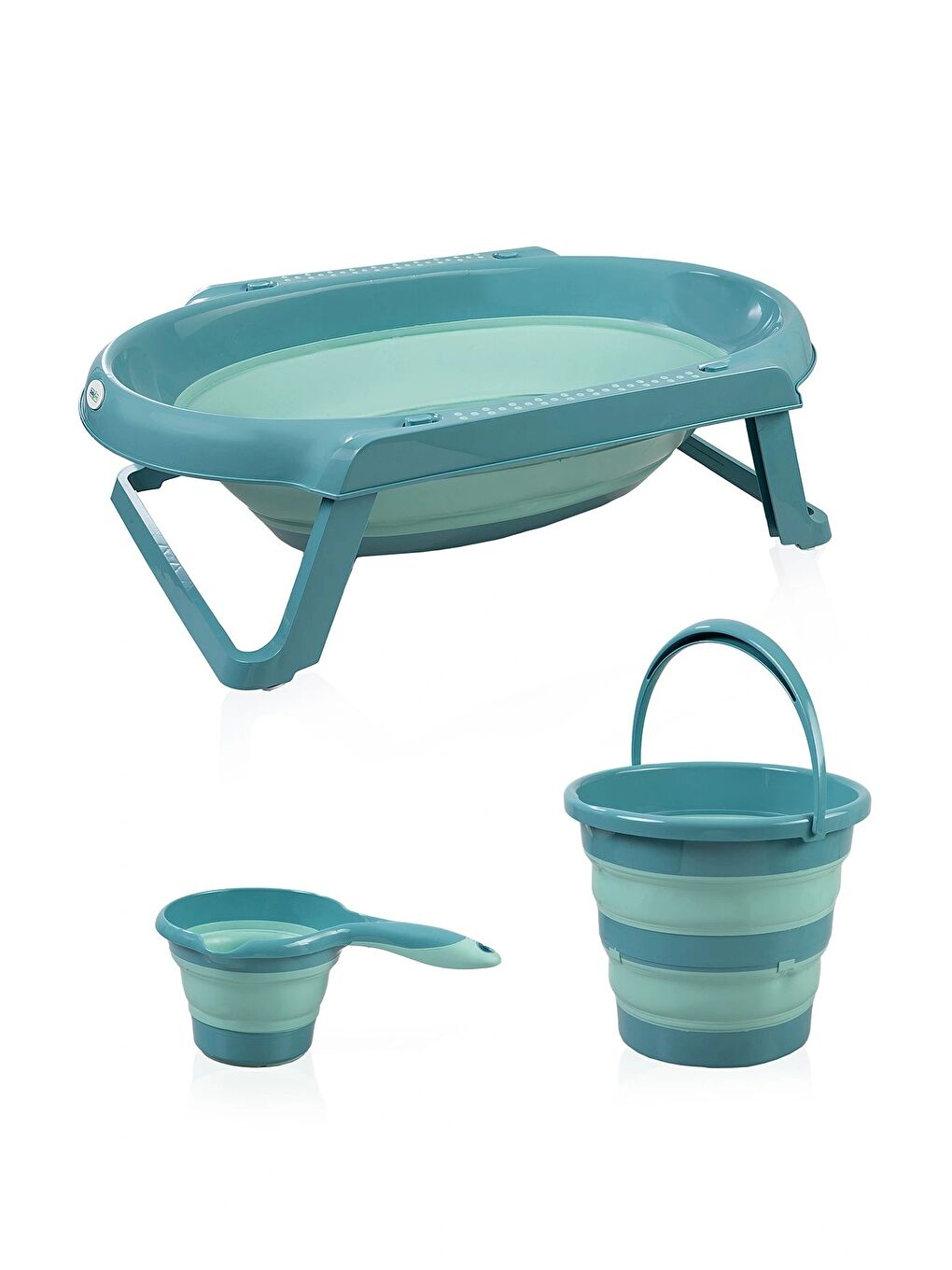 765 Katlanır Banyo 3 Lü Set Turkuaz-1