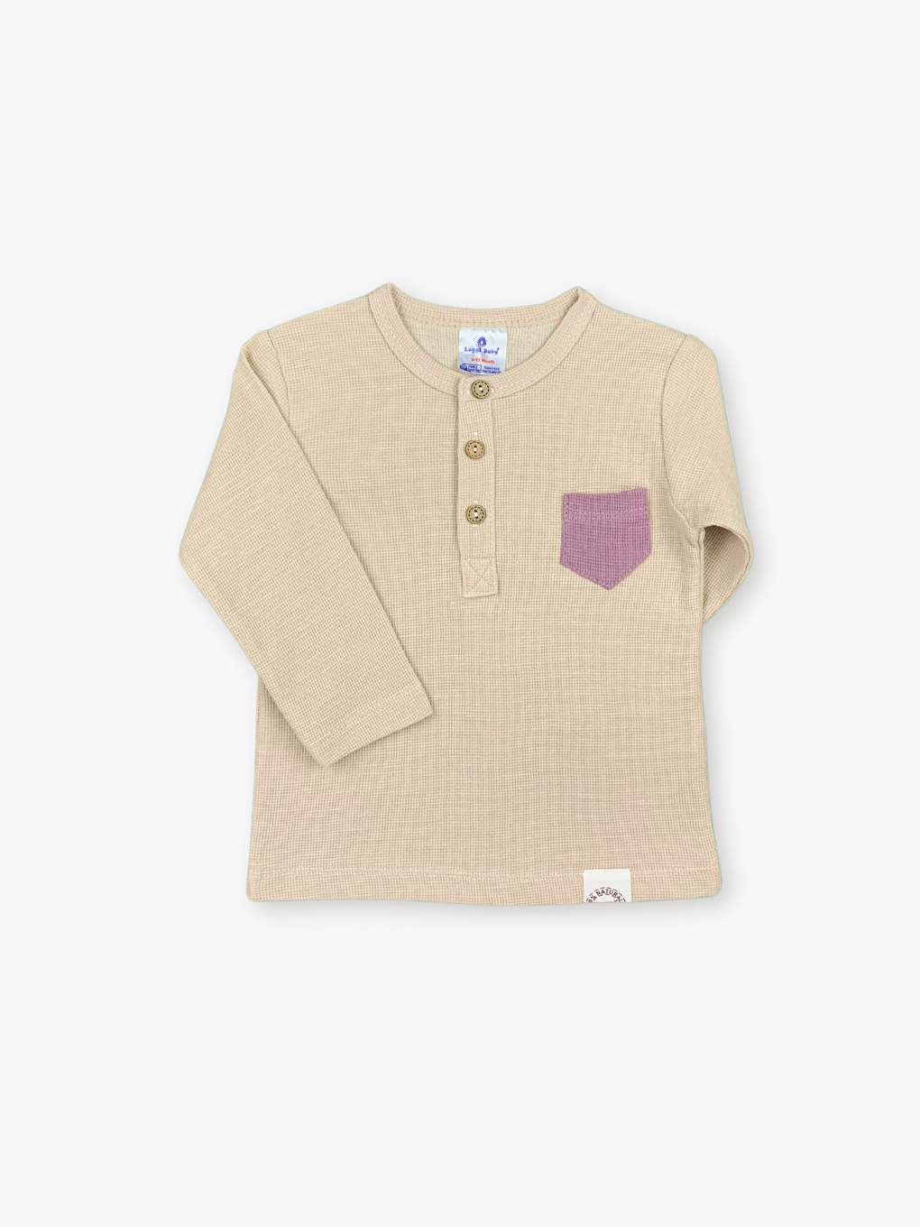 Lila Bisiklet Yaka Uzun Kollu Kız Bebek 2'li Takım-1