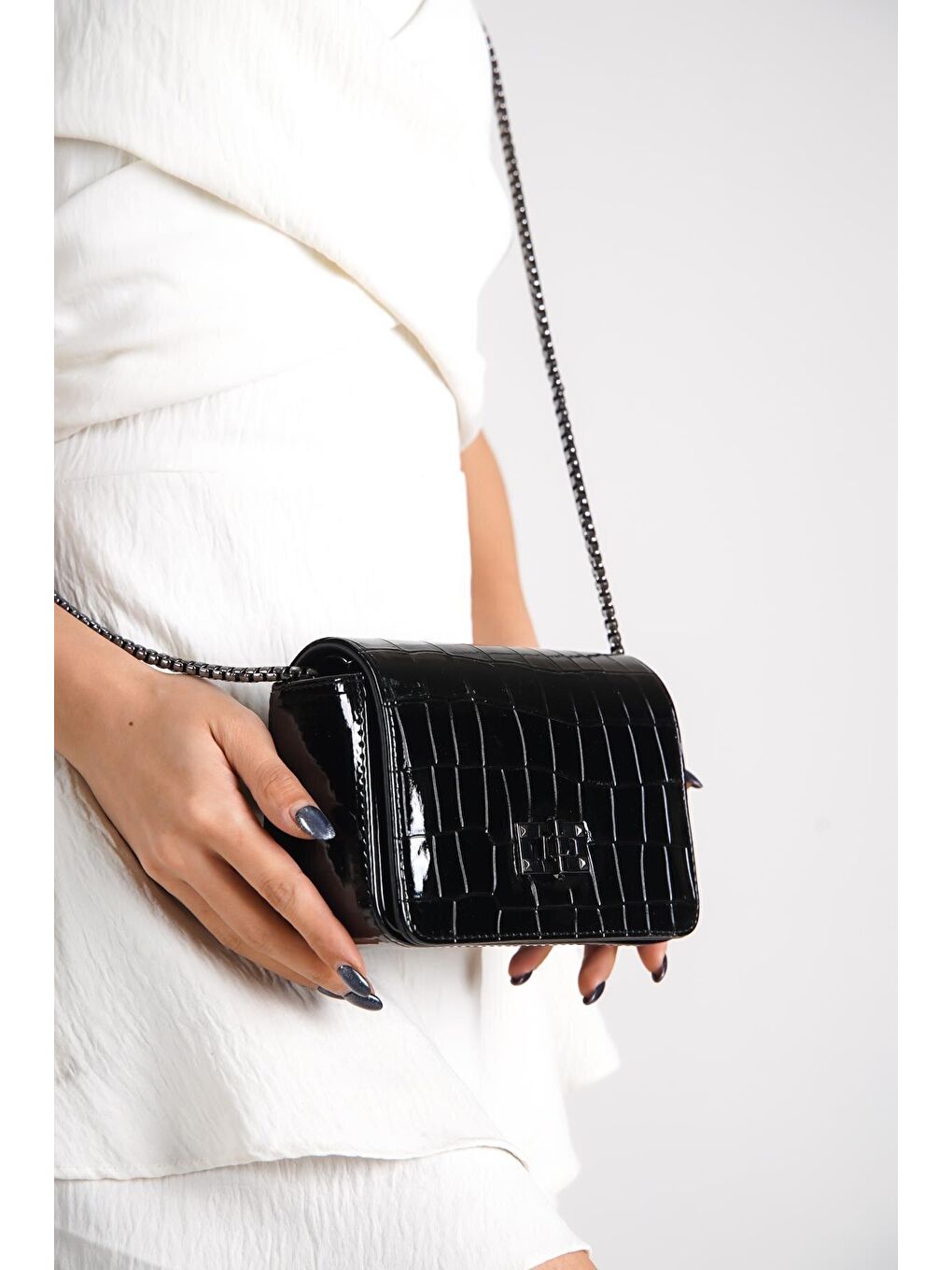 Soho Kroko Desenli Siyah Kadın Çanta-2