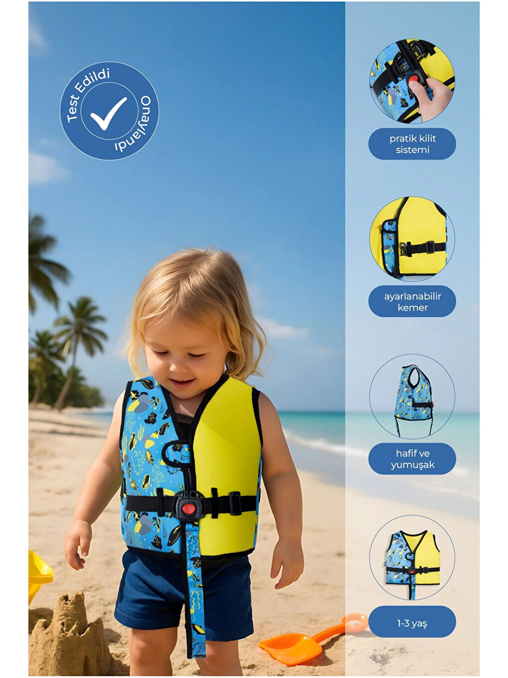 855 Çocuk Yüzme Yeleği/ Mavi