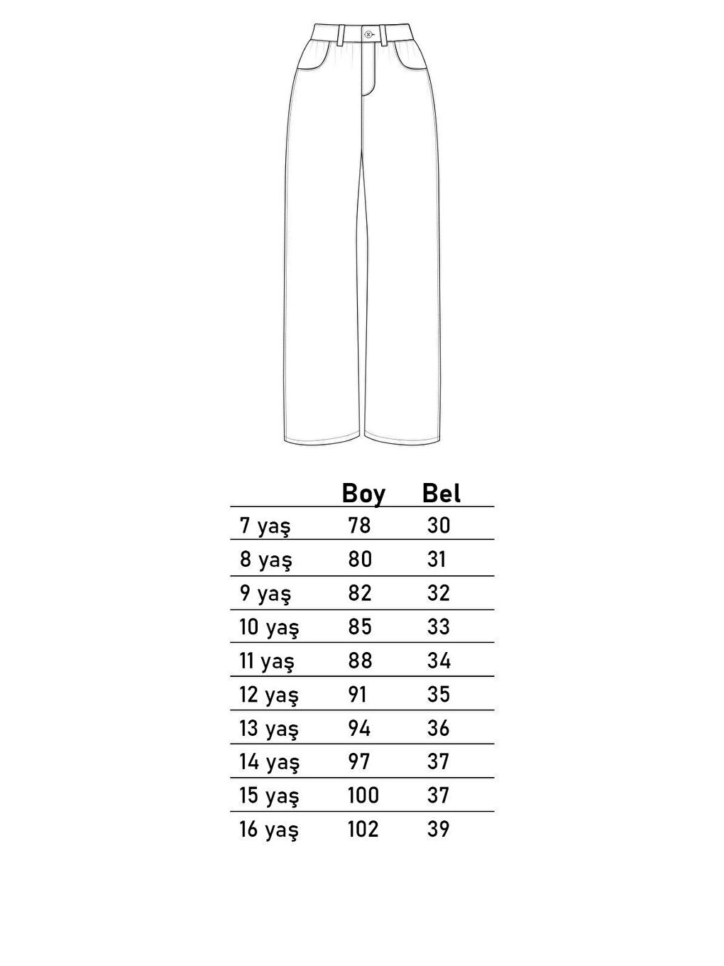 Sarı Kız Çocuk İspanyol Paça Keten Pantolon-4