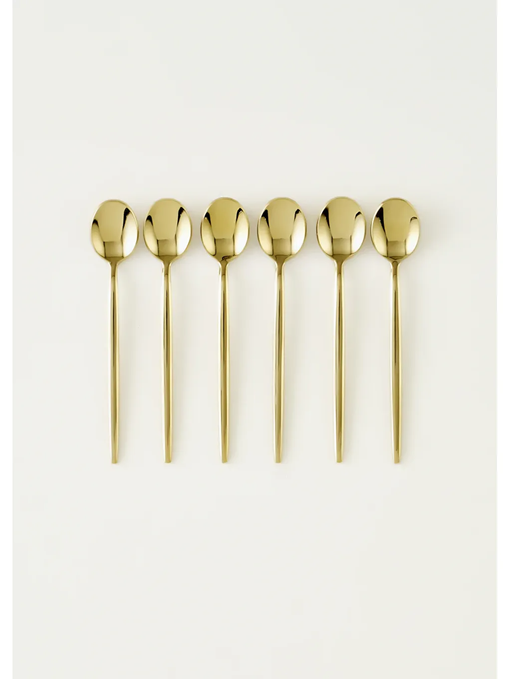 Sarı Siena 6'lı Çay Kaşığı Seti Gold