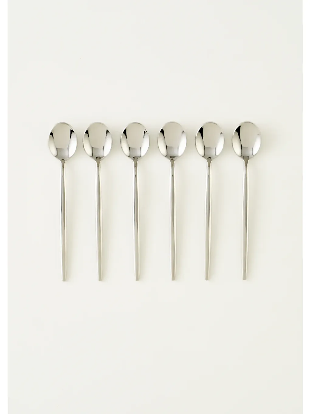 Gri Siena 6'lı Çay Kaşığı Seti Silver