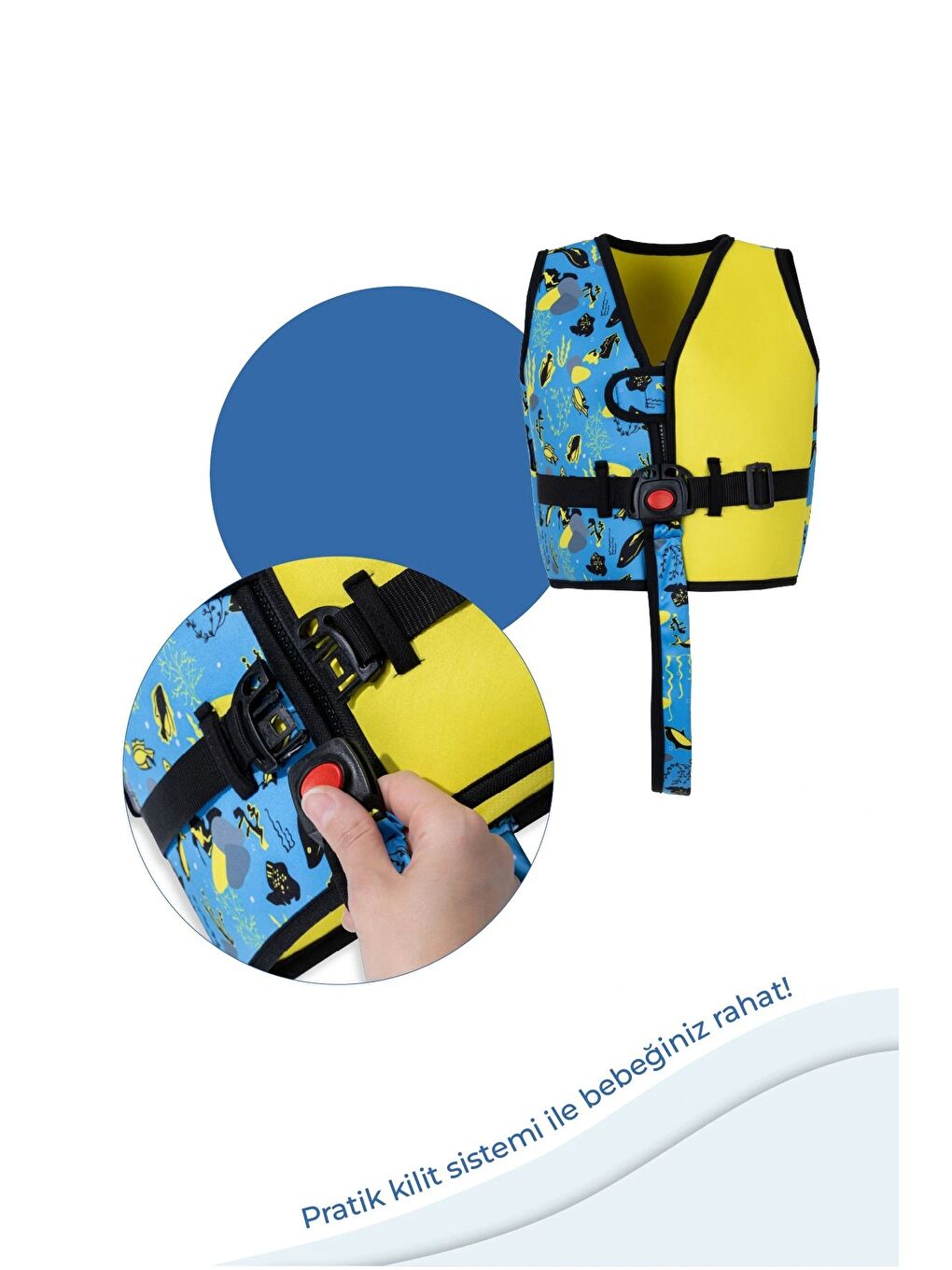 855 Çocuk Yüzme Yeleği/ Mavi-2