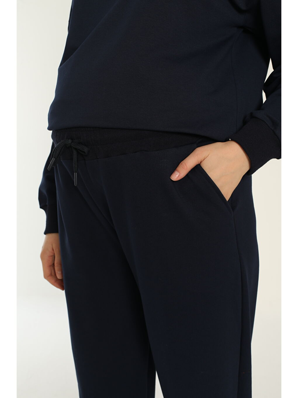 Lacivert Bol Kesim Hamile Ve Lohusa Eşofman Takımı-2