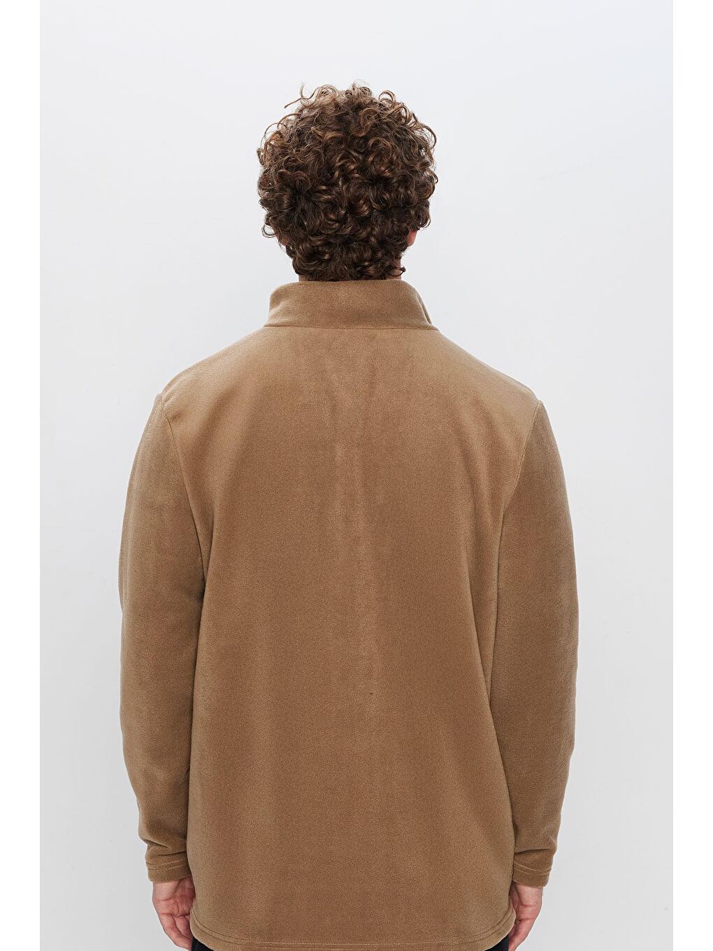 TUDORS Unisex Haki Anti-pilling Tüylenme Yapmayan Standart Fit Tam Fermuarlı Soğuk Geçirmez Polar - 4