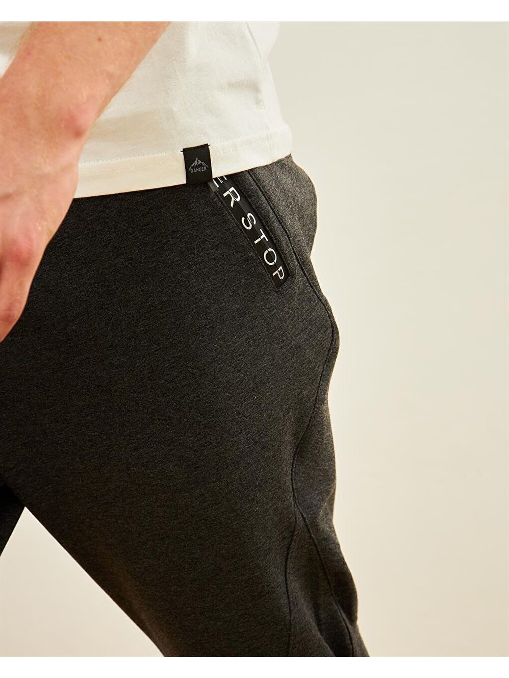 Regular Kalıp Lastik Paça Erkek Jogger Eşofman Altı Antrasit-3