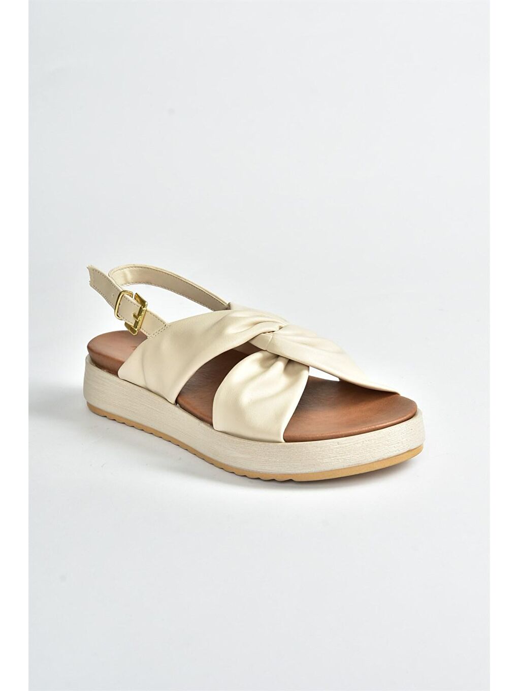 Bej Günlük Kadın Sandalet M524022309-4