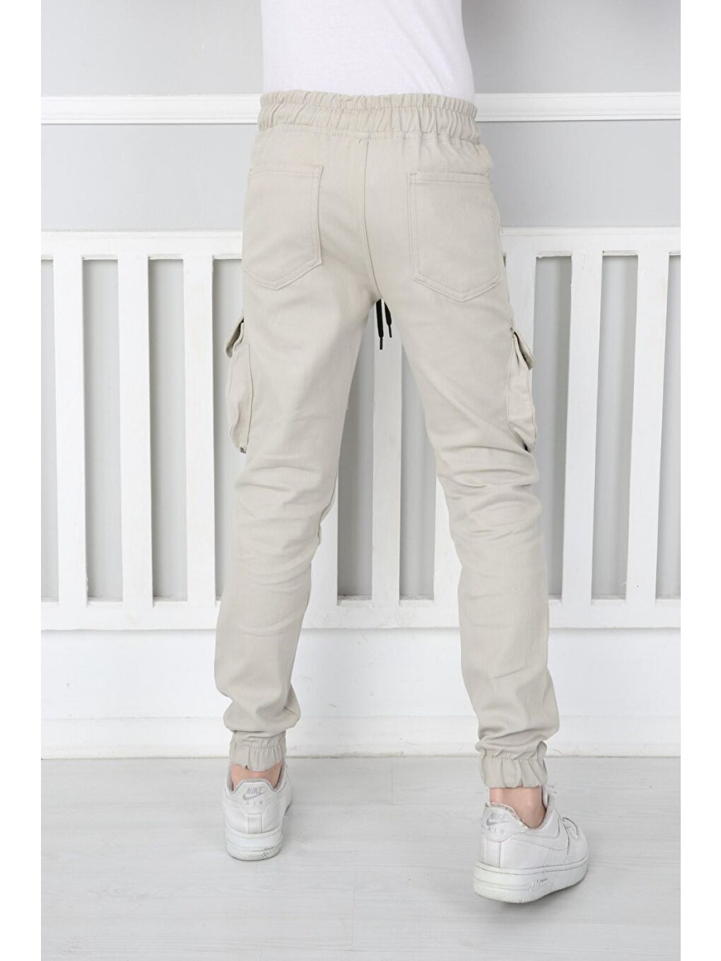 Bej Erkek Çocuk Kargo Pantolon-3