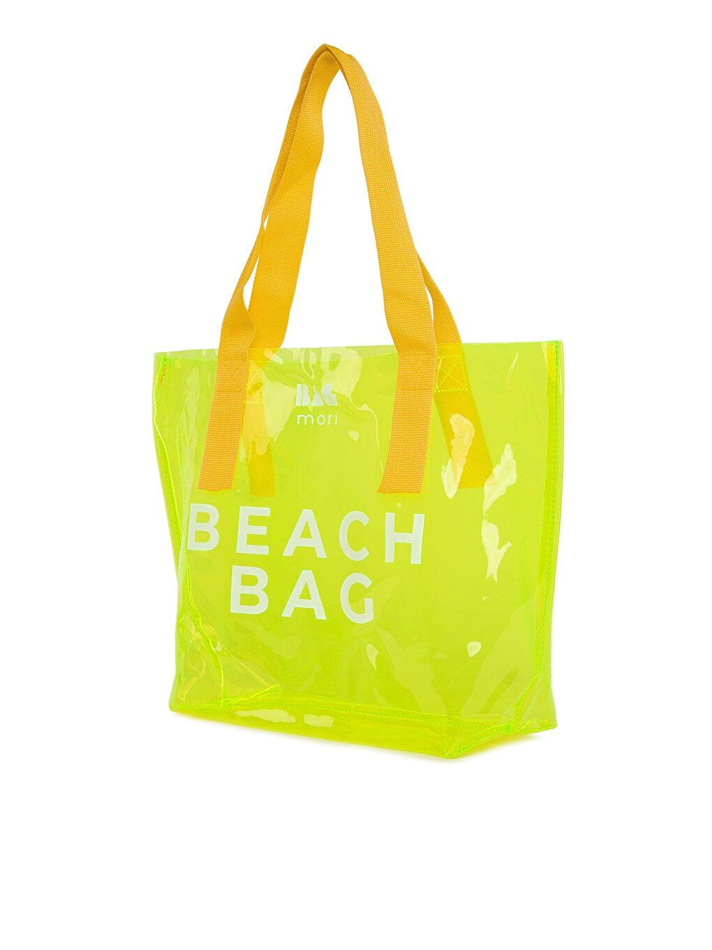 Yeşil Beach Bag Baskılı Şeffaf Plaj Çantası-1