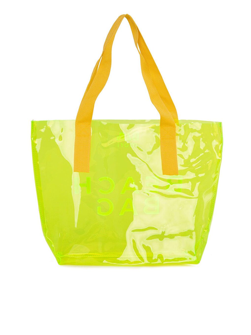 Yeşil Beach Bag Baskılı Şeffaf Plaj Çantası-2