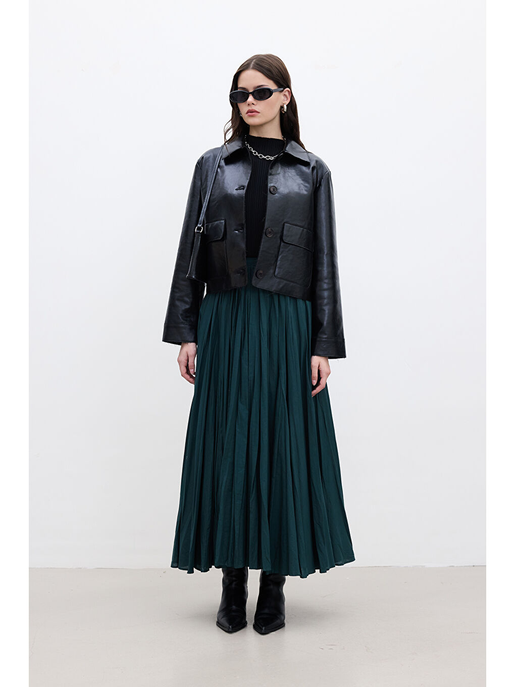 Pılıse Maxı Etek Yeşil-2