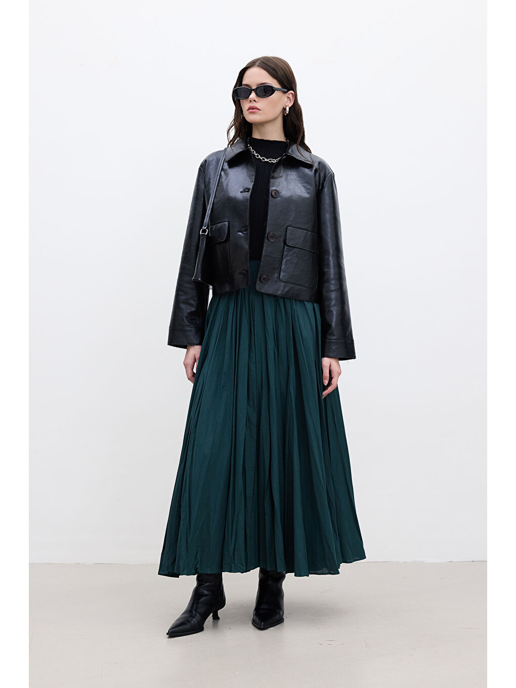 Pılıse Maxı Etek Yeşil-3