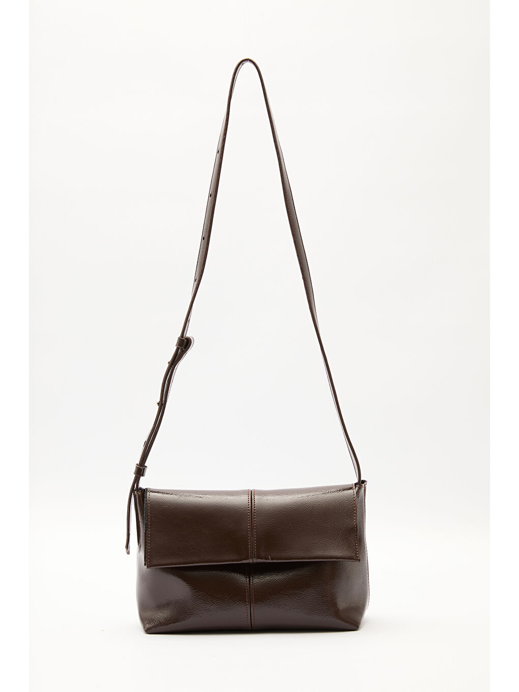 Kapaklı Deri Çanta Kahverengi-3