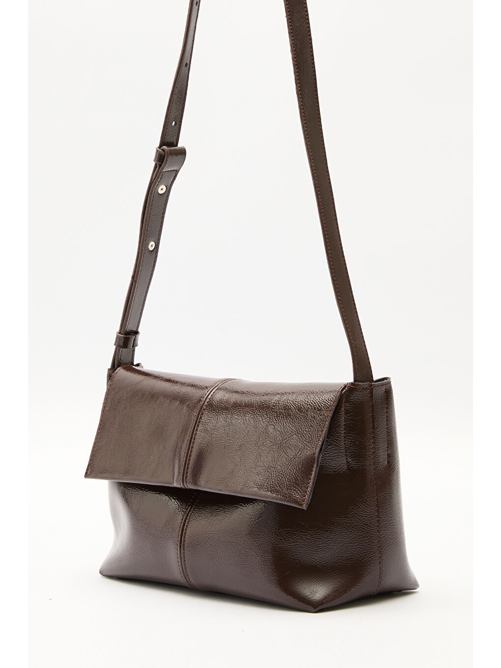 Kapaklı Deri Çanta Kahverengi-4