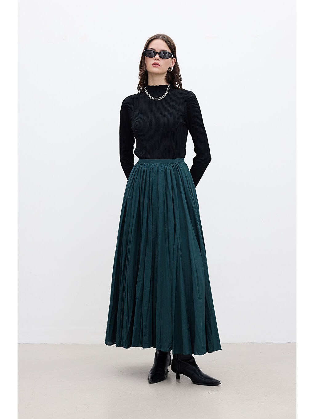 Pılıse Maxı Etek Yeşil-5