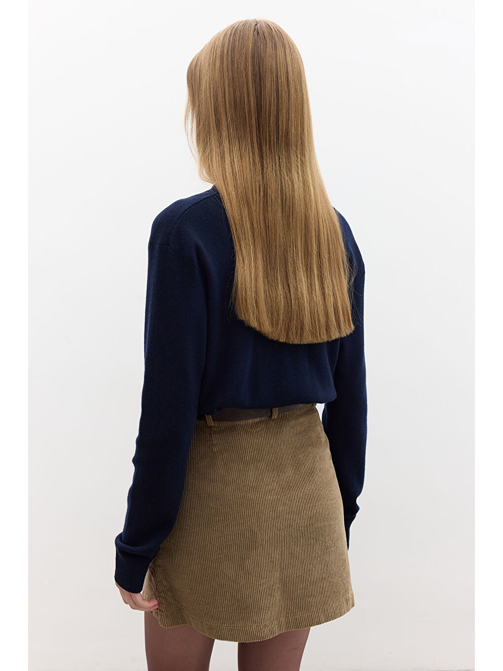 Yumuşak Dokulu Triko Hırka Lacivert-5