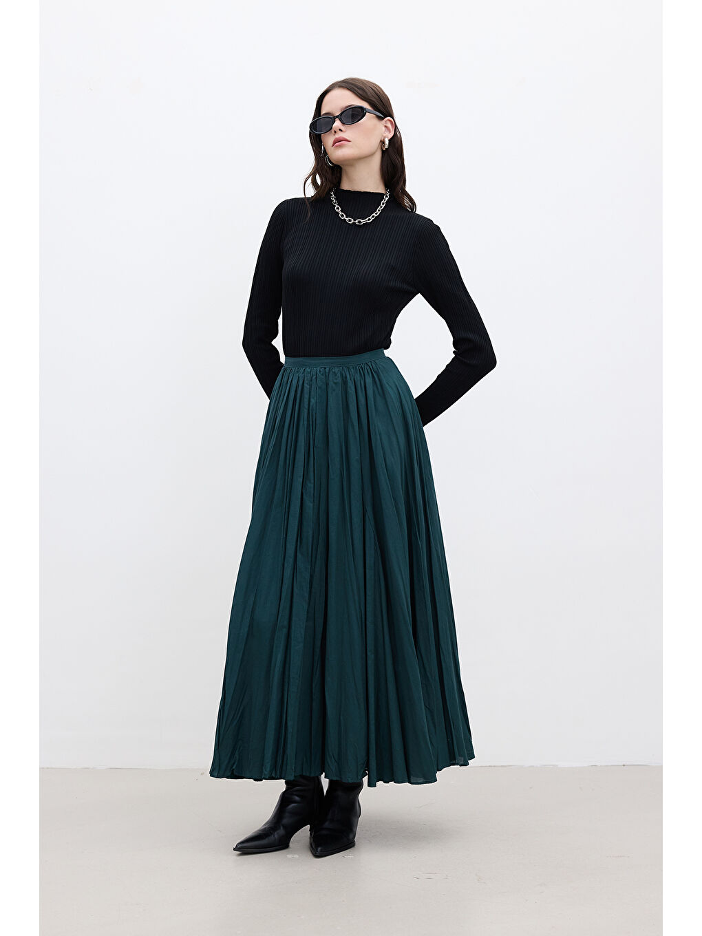 Pılıse Maxı Etek Yeşil-6