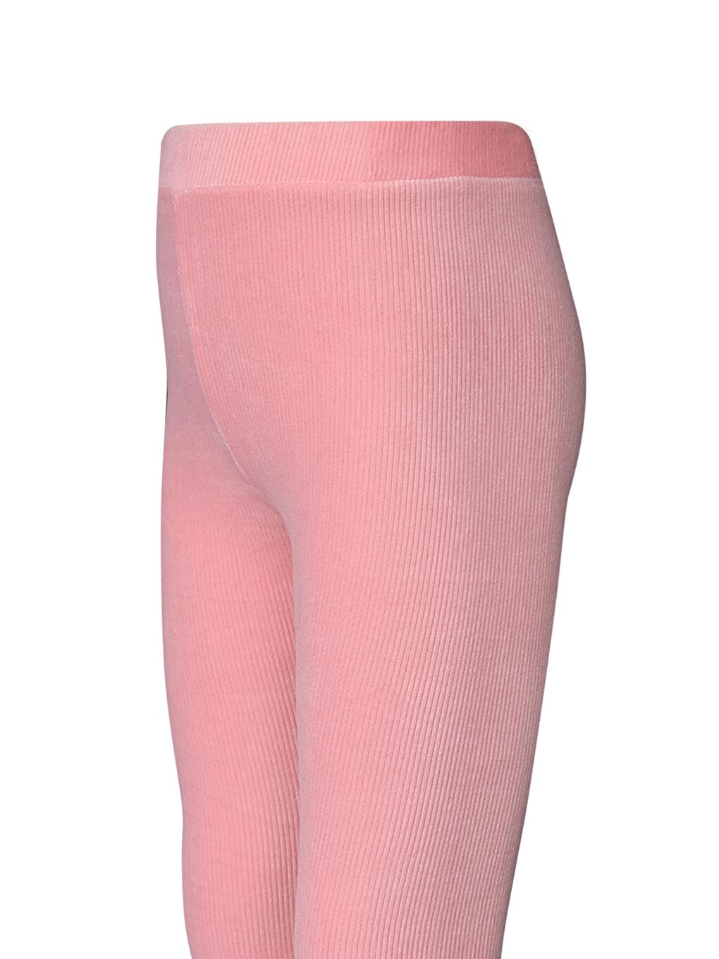 Pembe Somon Kız Çocuk Fitilli Kadife Tayt-3