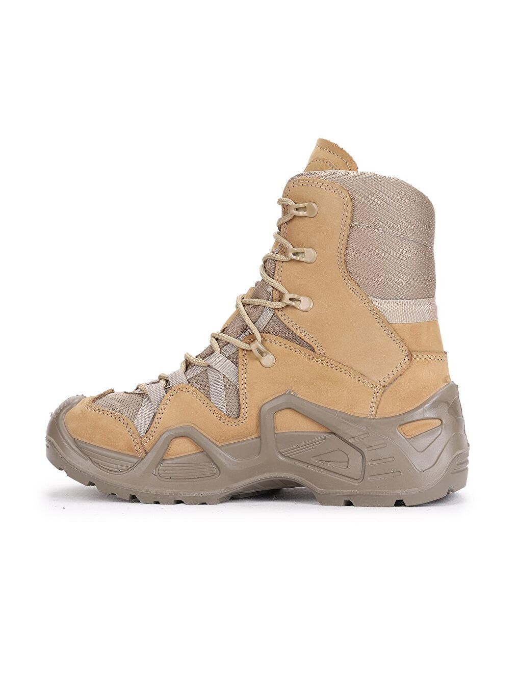 Bej P1490 Meridyen Su Geçirmez Deri Erkek Askeri Bot Ayakkabı-4