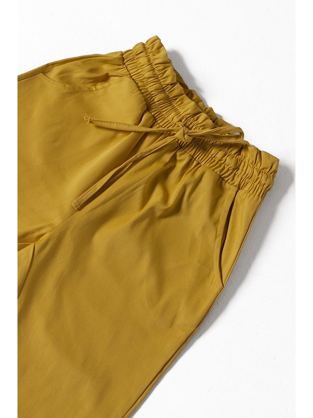 Sarı Kız Çocuk Havuç Pantolon Gabardin Kumaş 8-14 Yaş Arası-3