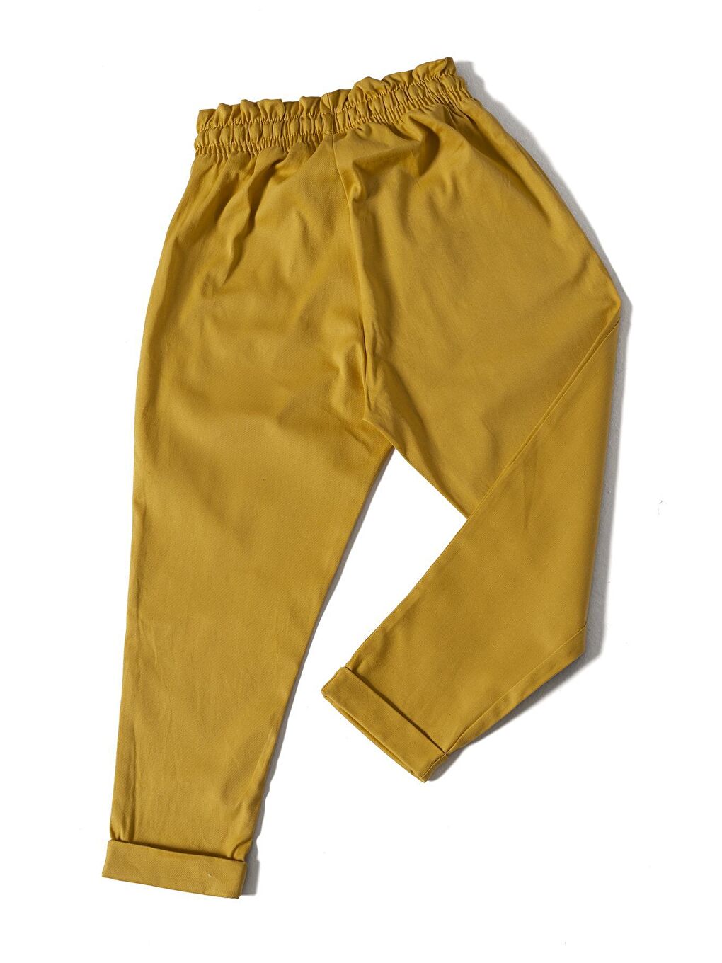 Sarı Kız Çocuk Havuç Pantolon Gabardin Kumaş 8-14 Yaş Arası-4
