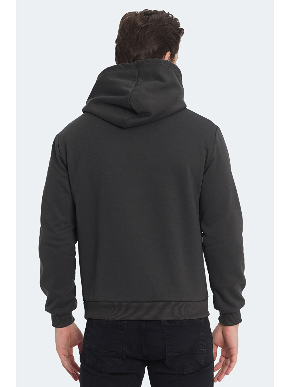 KICKSON IN Erkek Kapüşonlu Cepli Antrasit Sweatshırt-1