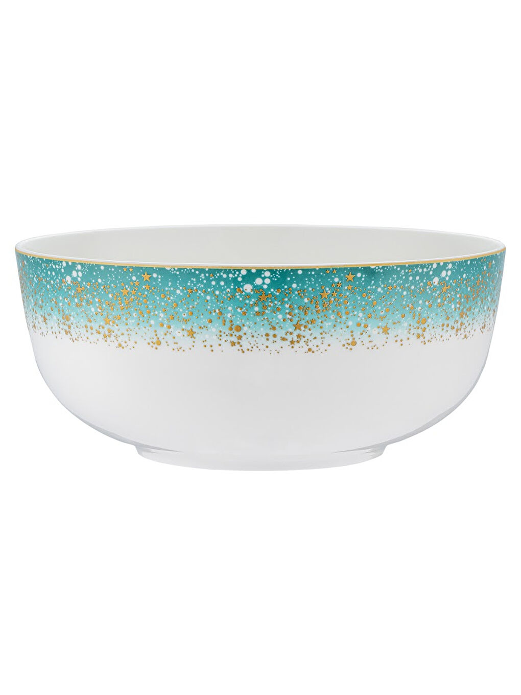 Beyaz Starlight Fine Bone New Year Yılbaşı Salata Kasesi 21 cm-6