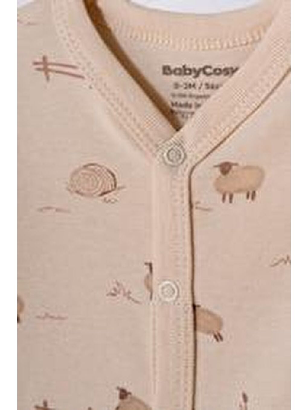 Ekru Bebek 2li Tulum %100 Organik Pamuk , Bebek - Yenidoğan- csy8181-6