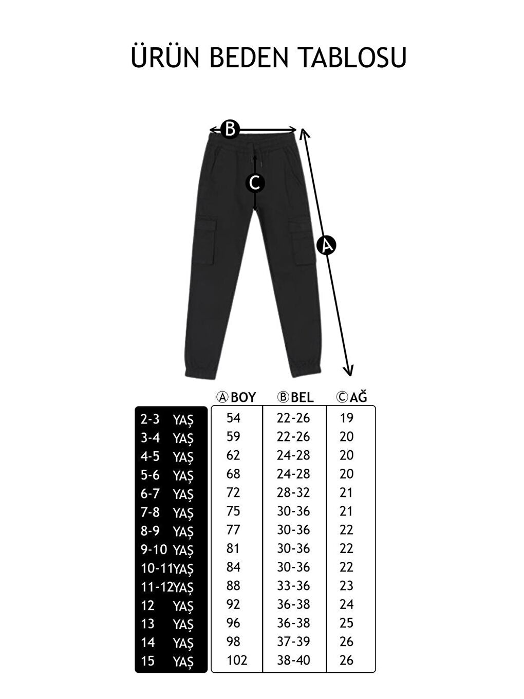 Gri Erkek Çocuk Lastikli Kargo Pantolon Fit Kanvas2-15 Yaş-2