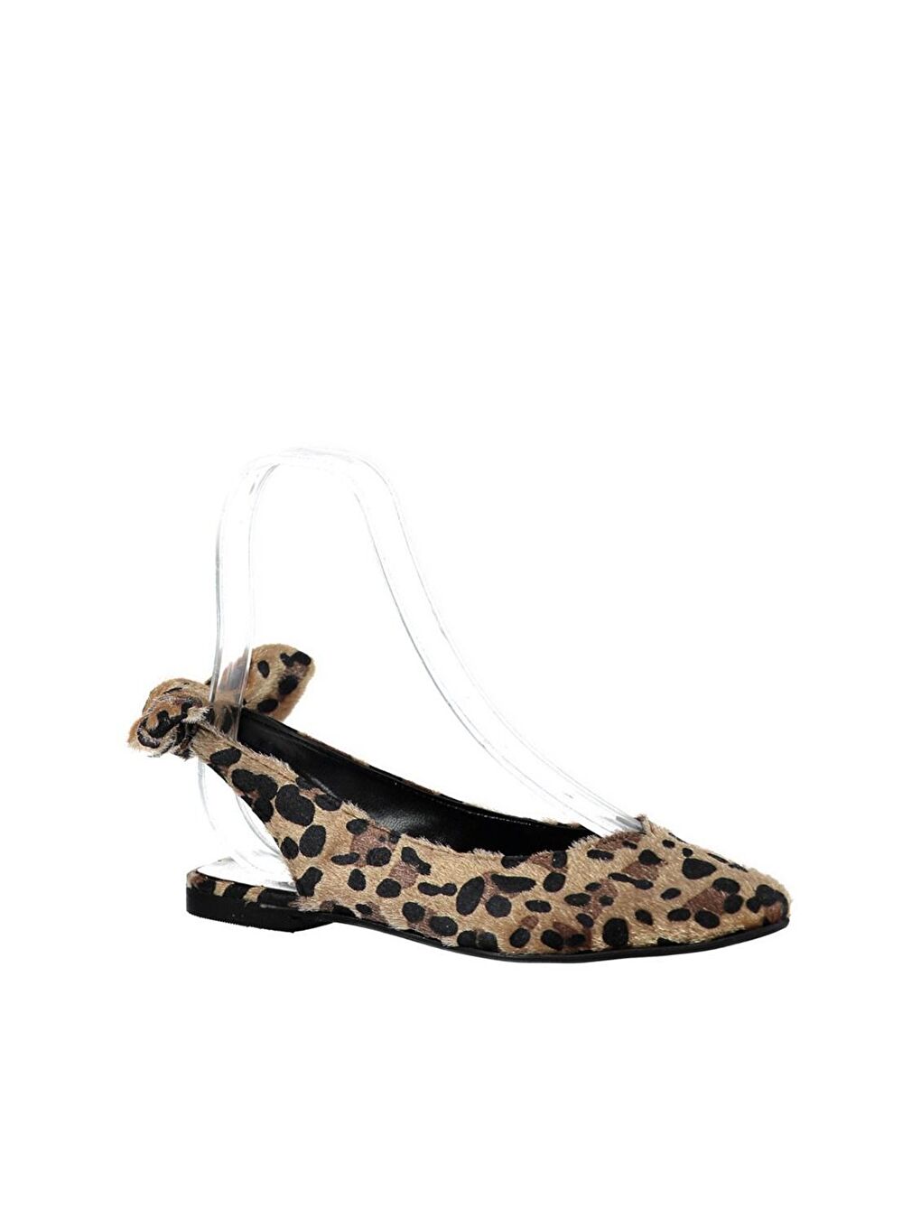 Kahverengi Leopar Kadın Babet D726495302-1