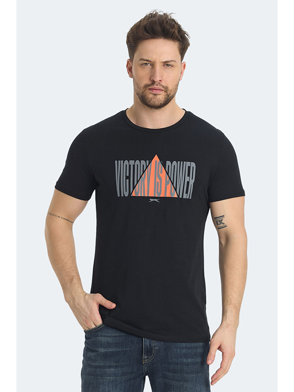 RAVID IN Erkek Siyah Tişört