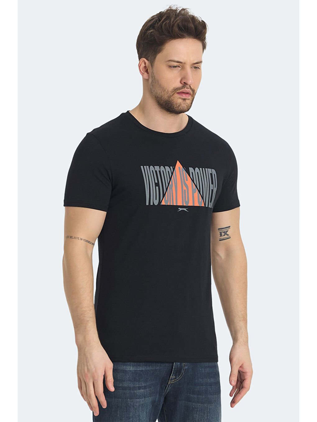 RAVID IN Erkek Siyah Tişört-3